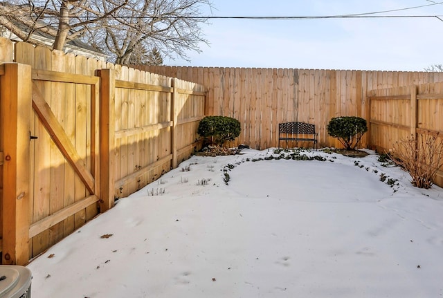 view of snowy yard