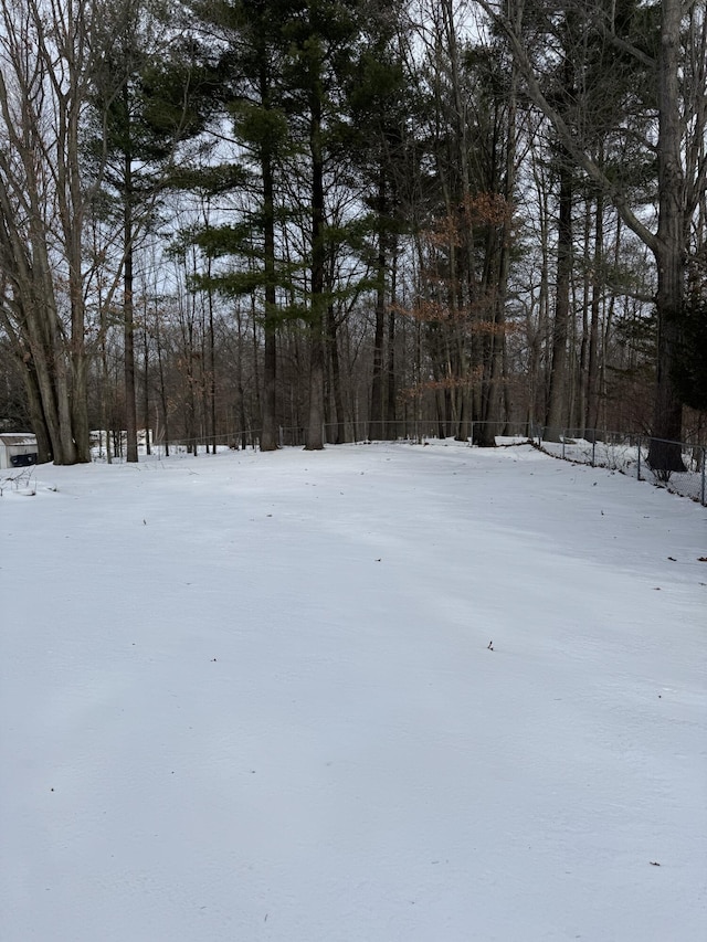 view of snowy yard