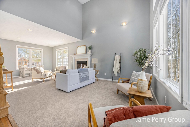 view of carpeted living room