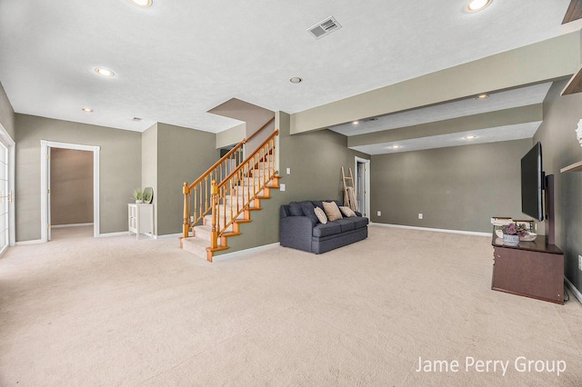 view of carpeted living room