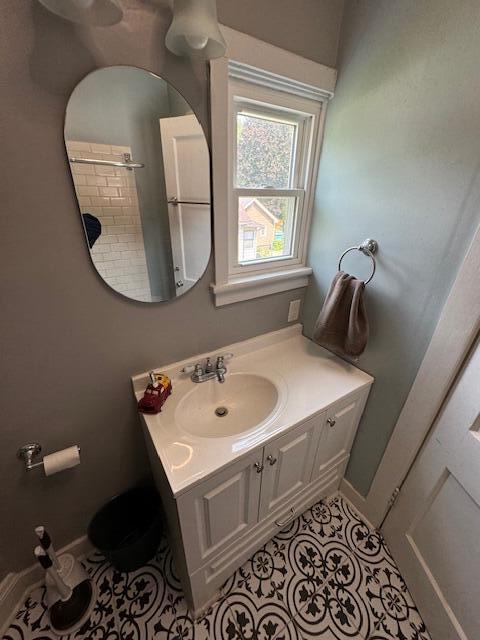 bathroom featuring vanity