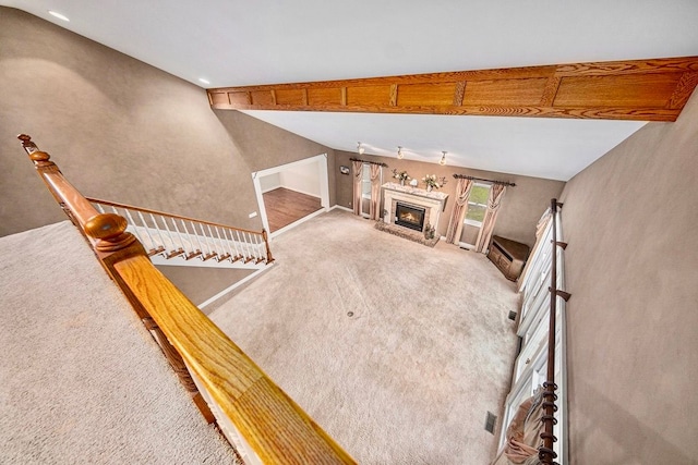 unfurnished living room with carpet