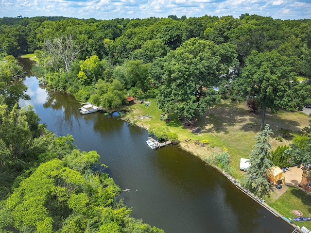 2860 Chadwick Dr, Waterford, MI 48328 - drone / aerial view featuring a water view and a view of trees