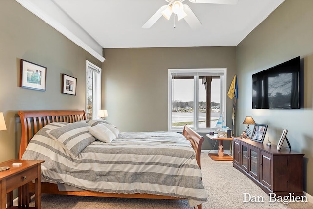 bedroom with ceiling fan