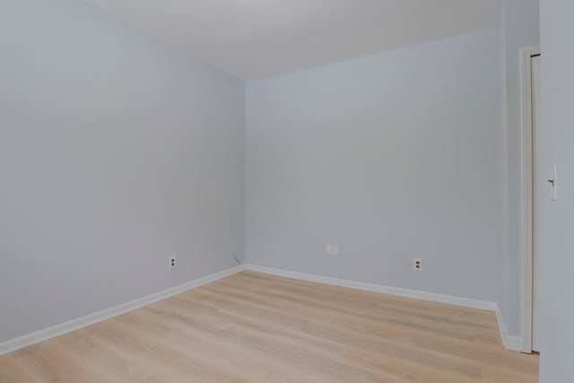 empty room featuring light hardwood / wood-style floors