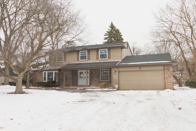 view of front property featuring a garage