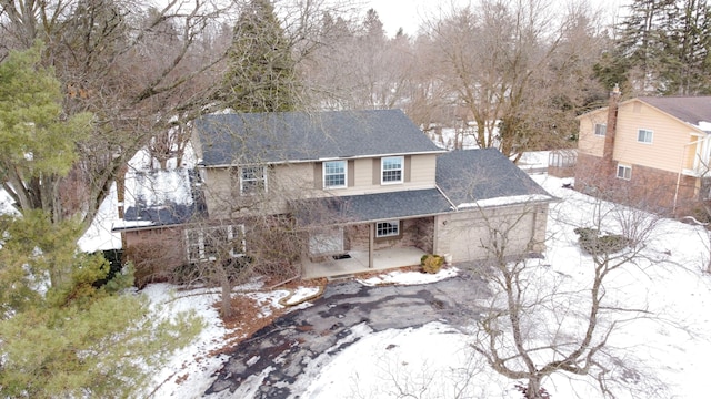 view of snowy aerial view