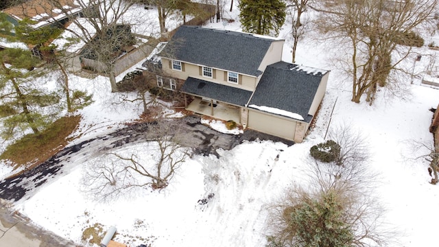 view of snowy aerial view