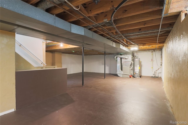 6868 Vachon Dr, Bloomfield Hills, MI 48301 - unfinished below grade area with water heater and heating unit