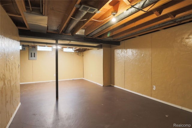 6868 Vachon Dr, Bloomfield Hills, MI 48301 - basement featuring electric panel and baseboards