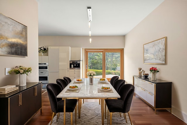 dining room featuring dark hardwood / wood-style floors