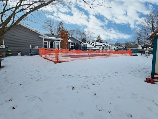 view of snowy yard