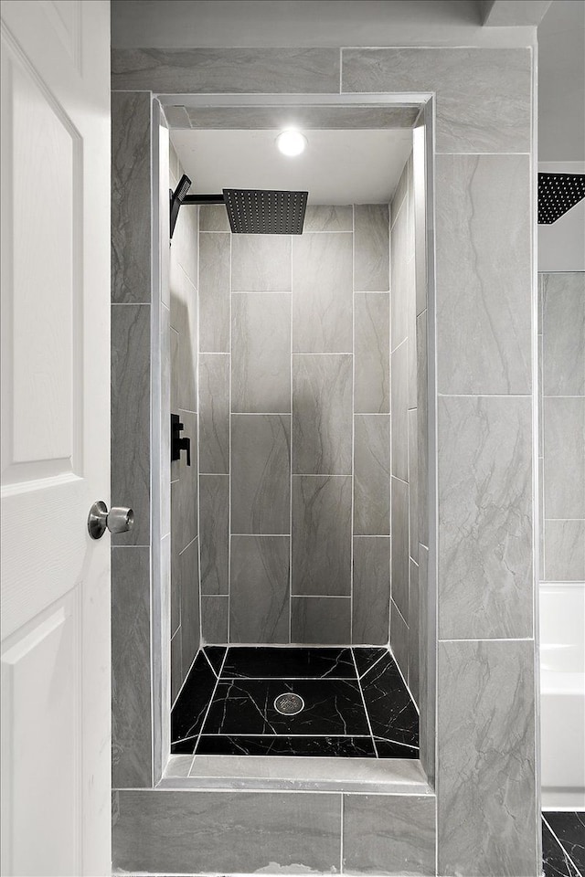 bathroom with walk in shower