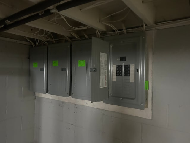 utility room with electric panel