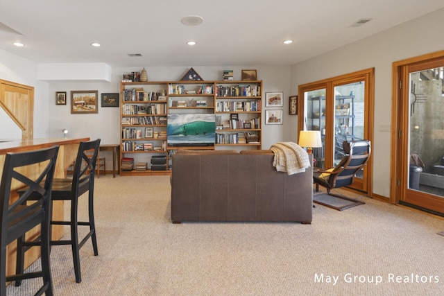 view of carpeted living room