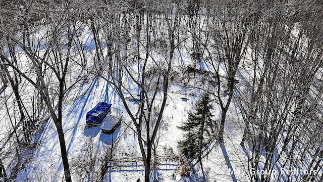 view of snowy aerial view