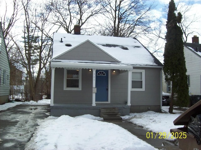 bungalow-style house featuring a porch