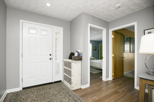 entryway featuring dark hardwood / wood-style flooring