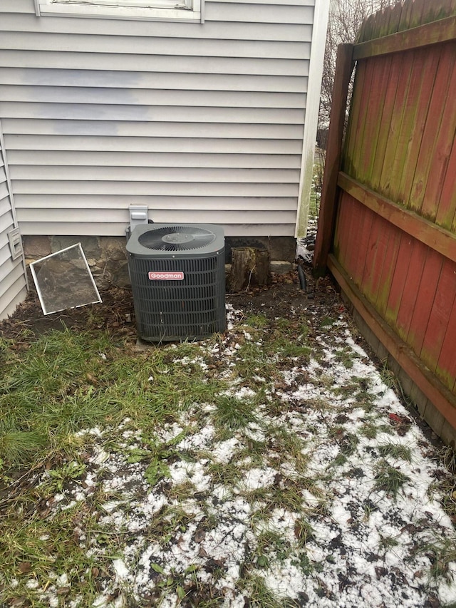 exterior details featuring central AC unit