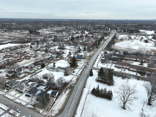 view of snowy aerial view