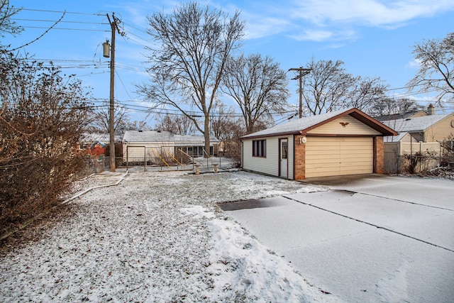 exterior space with fence