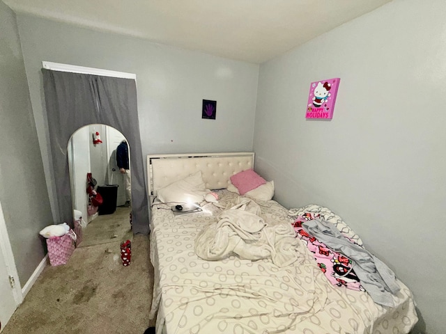 view of carpeted bedroom