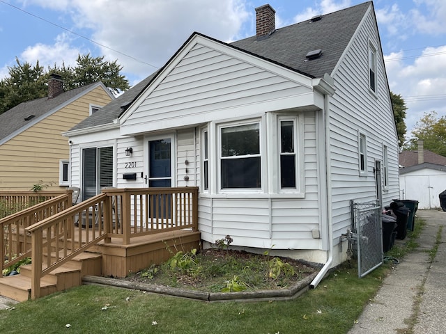 view of bungalow-style home