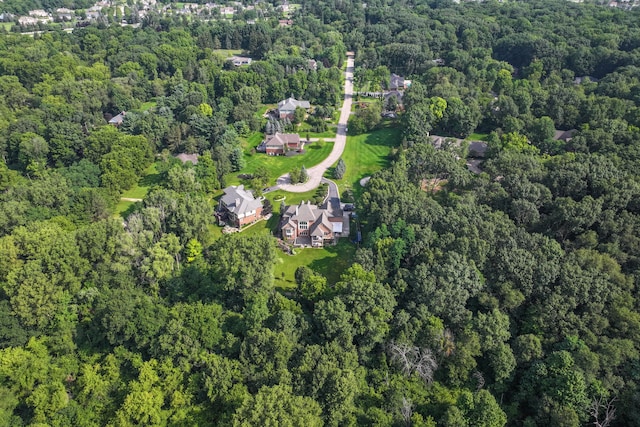 8557 Forestview Dr, Canton, MI 48187 - aerial overview of property's location with a heavily wooded area