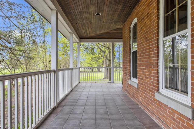 exterior space featuring a porch