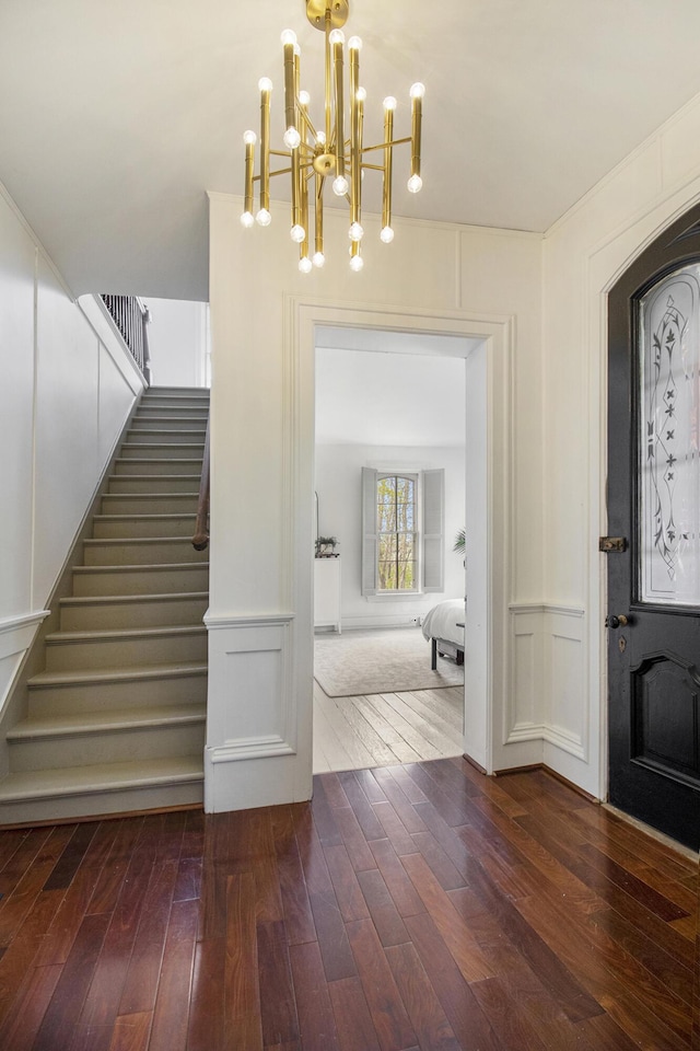 entryway featuring dark hardwood / wood-style flooring