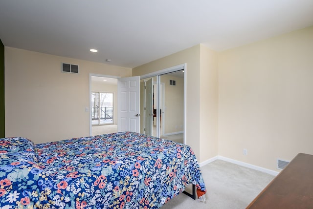 view of carpeted bedroom