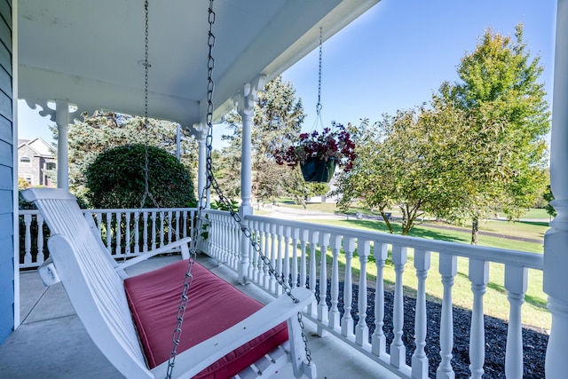 balcony with covered porch