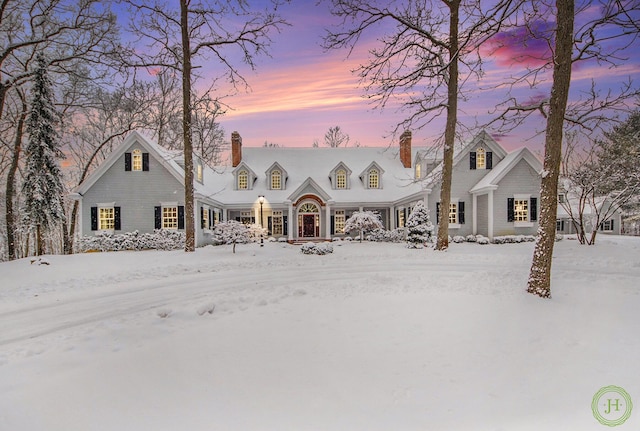 view of cape cod house