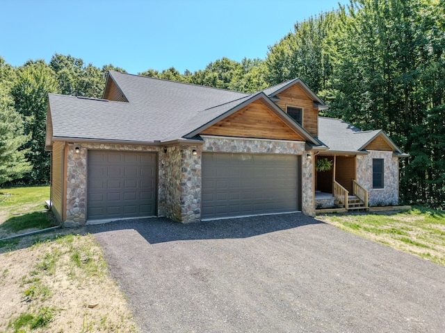 view of front facade with a garage