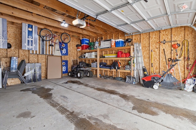 garage featuring a garage door opener