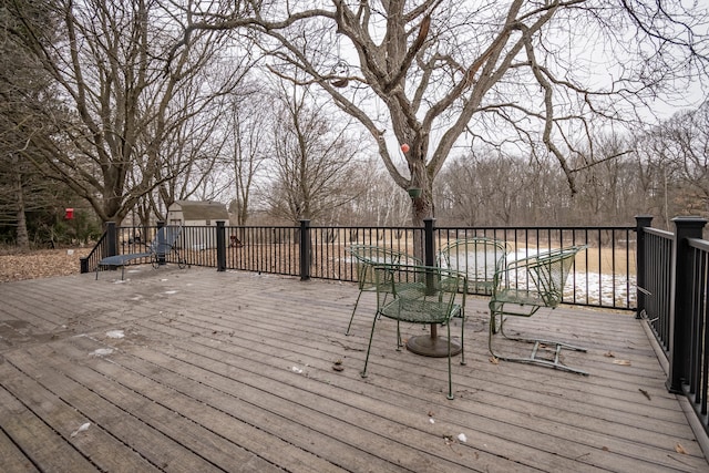 view of wooden terrace