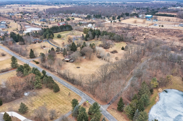 aerial view featuring a rural view