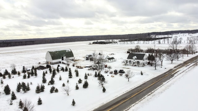 view of snowy aerial view