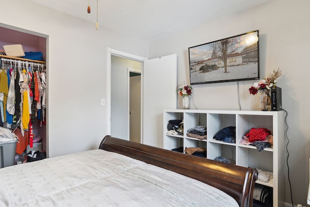 bedroom with a closet