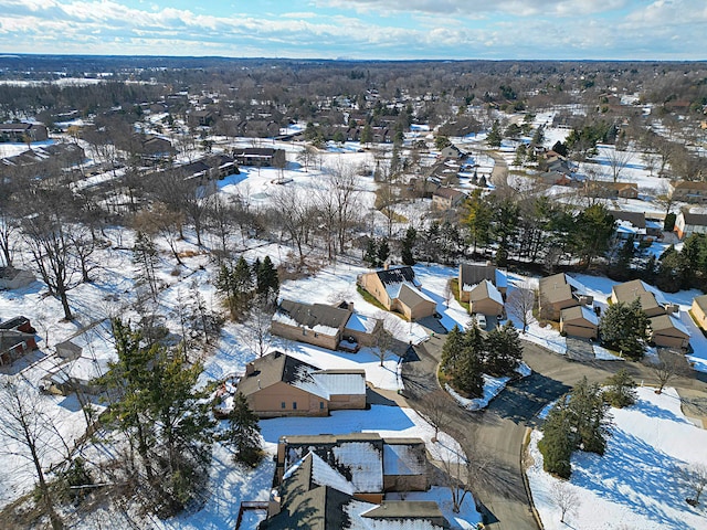 view of snowy aerial view