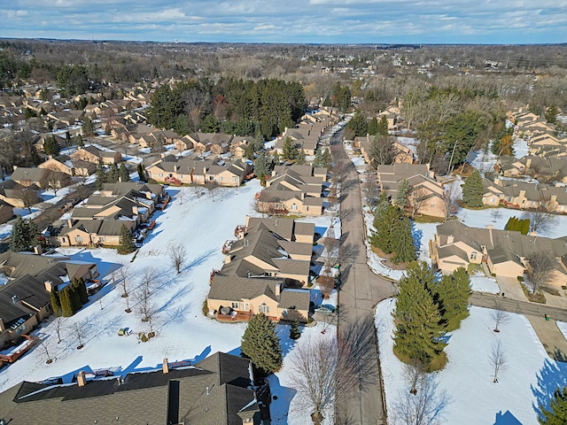 view of snowy aerial view