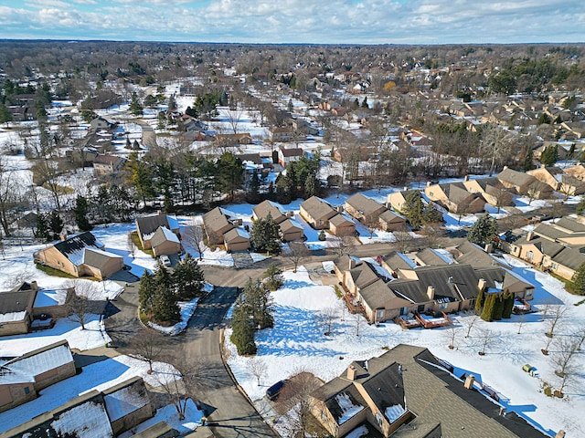 view of snowy aerial view