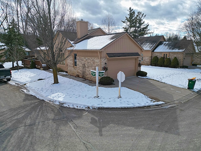 ranch-style home with a garage