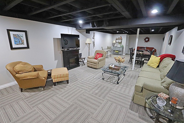 view of carpeted living room