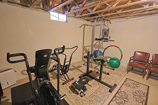 view of exercise area