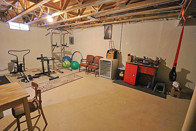 view of basement