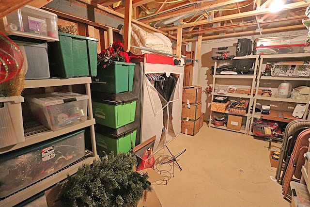 view of storage area