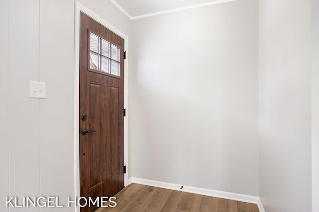 entryway featuring hardwood / wood-style flooring