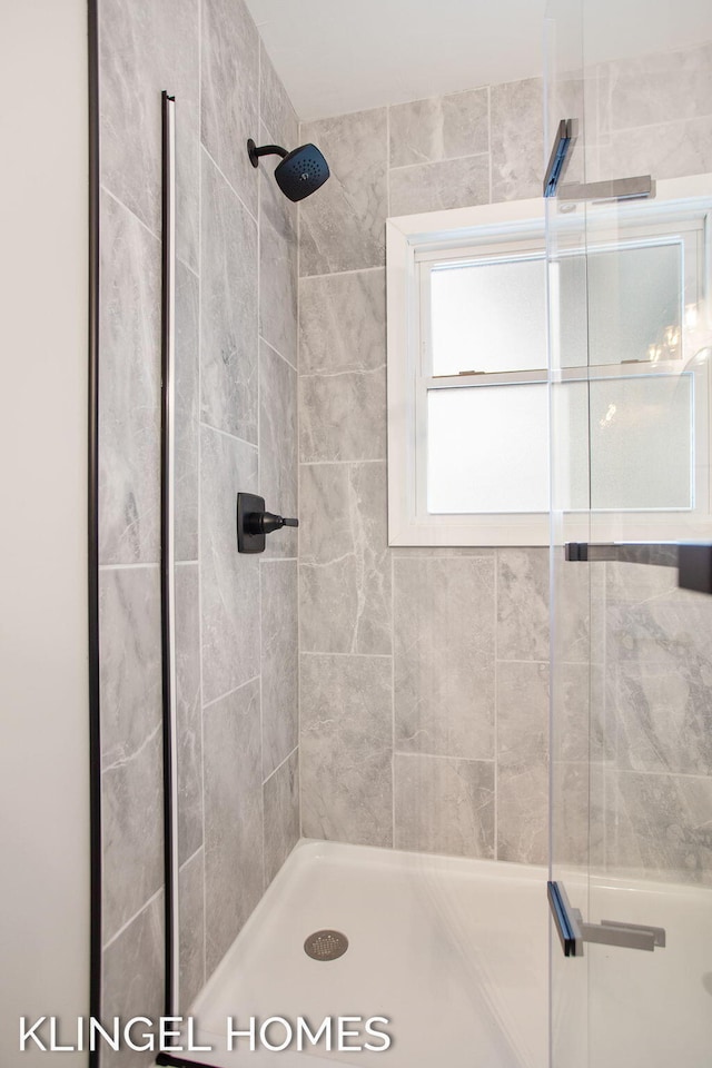 bathroom with walk in shower