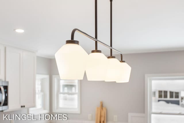 interior details with white cabinets